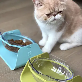 

15 Degree Bevel Adjustable Pet Feeder Bowl Dog Cat Feeding Food Drinking Water Bowls Dish Tableware