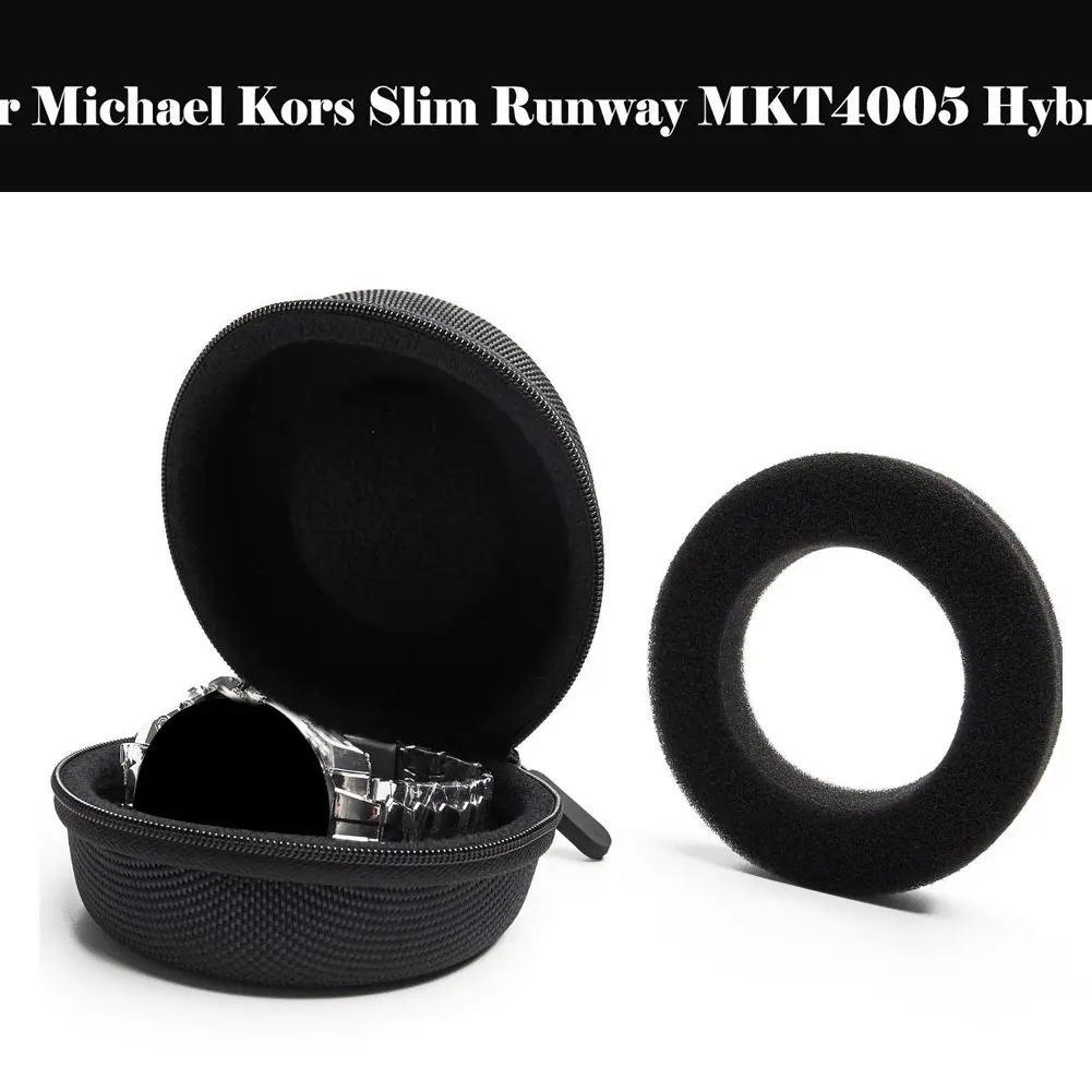 

Watch Storage Box Black Travel Watch Package Case Gift Box Watch Storage Box For Michael Kors Slim Runway MKT4005 Hybrid