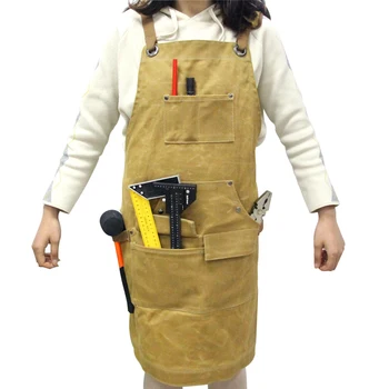 

New Garden Work Protective Apron Fireproof Oil Proof Waterproof Apron Canvas Oil Wax Thick Apron Heat Resistant Safety Clothing