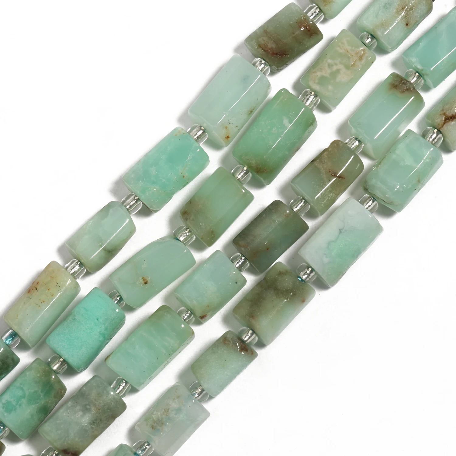 8X11Mm Forma Di Cilindro Sfaccettato Naturale Giade Australiane Perline Di Crisoprasio Distanziatore Per Gioielli Che Fanno Braccialetti Con Ciondoli 