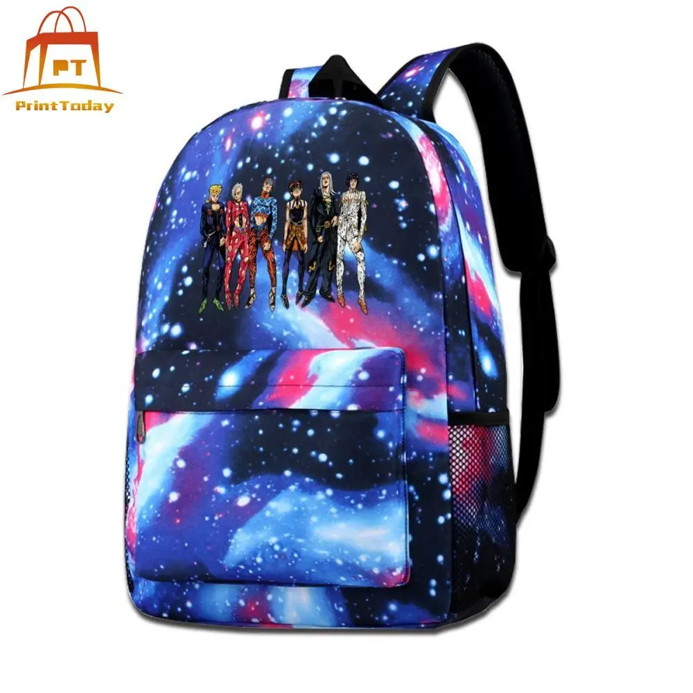 

Jojo S Bizarre Adventure Backpack JOJOS BIZARRE ADVENTURE VENTO AUREO Backpacks Student University Galaxy Bag High quality Bags