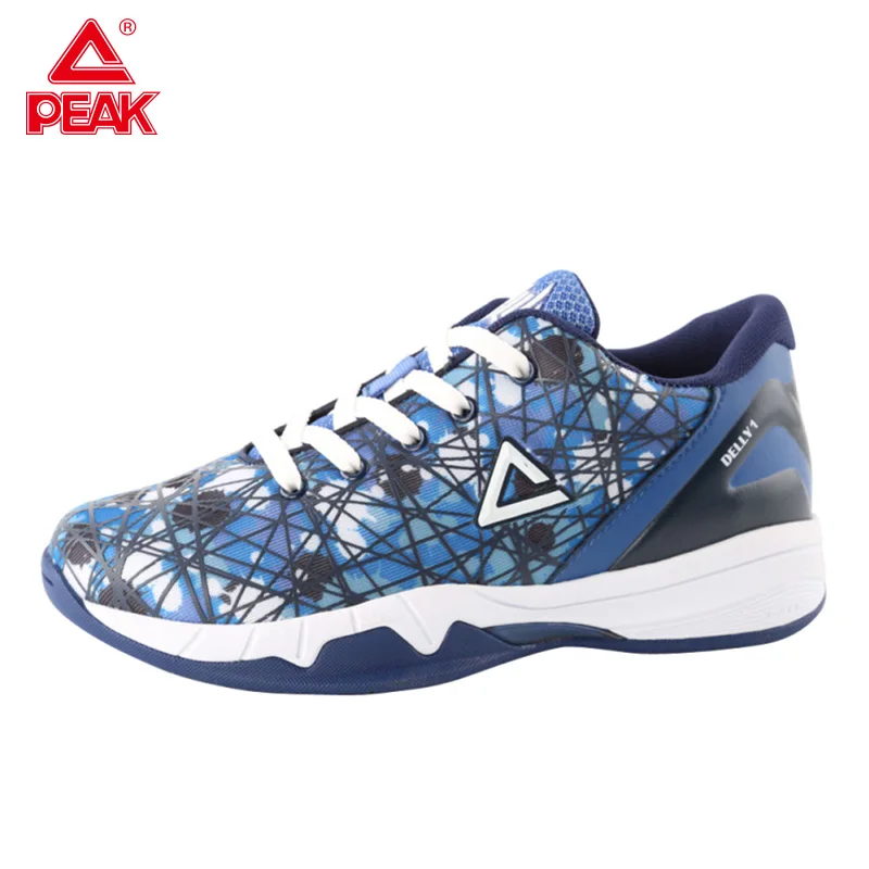 

PEAK Basketball Shoes for Kids Sports Shoes DELLY 1 Professional Brand Outdoor Drop-in Cushioning Basketball Sneaker Boy EW7210A