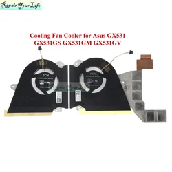 Ventilador de refrigeración para radiador de ordenador portátil Asus, ventilador de refrigeración para GX531, GX531GS, GX531GM, GX531GV, ROG, Zephyrus S, Gaming, CPU, GPU, 12v, nuevo