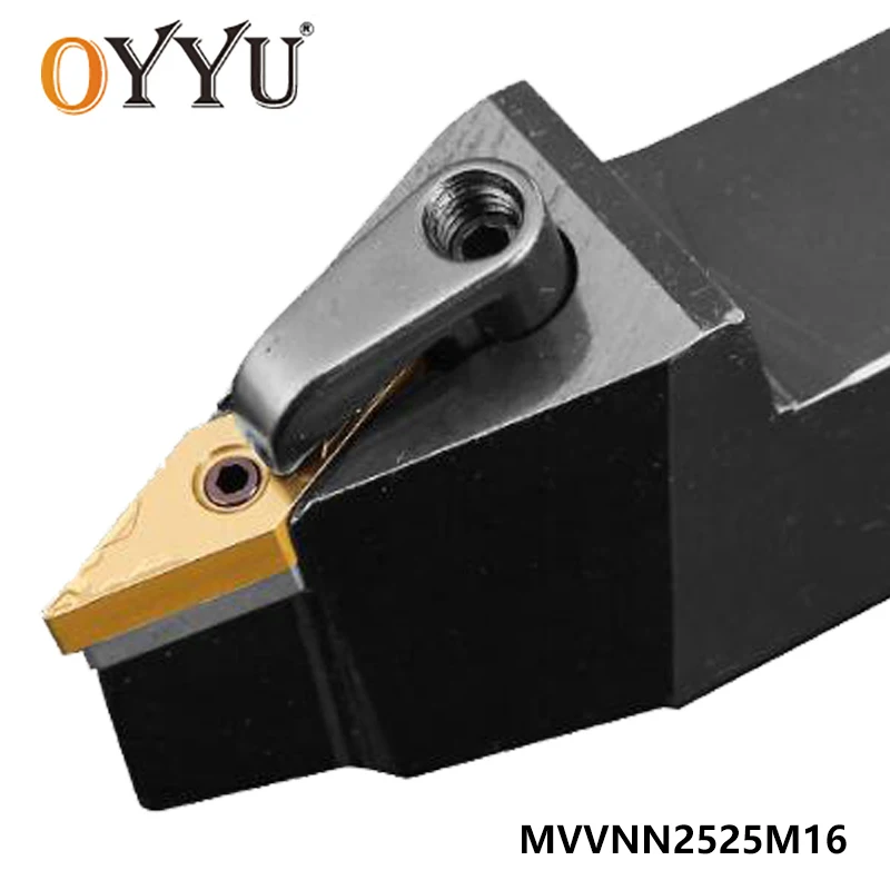 OYYU mvnn2525m16 ЧПУ Расточная штанга 25 мм MVVNN токарный резец для наружной обточки держатель карбида вольфрама вставки VNMG160408 токарный станок резак