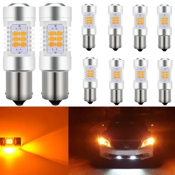 

10x 1156 P21W BA15S PY21W BAU15S 1157 BAY15D LED Turn Signal Lights Brake Reverse For Nissan Almera Juke Tiida X-Trail Note J11