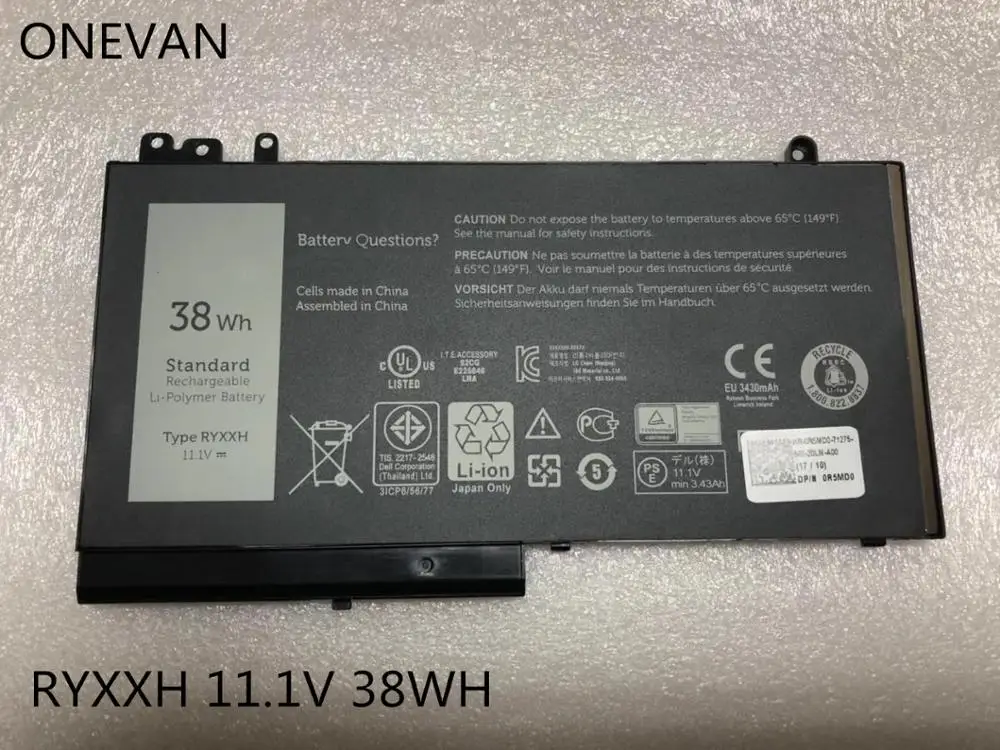 Аккумулятор для ноутбука Dell Latitude 12 5000 11 3150 3160 3550 E5250 E5450 E5550 Series 09P4D2 9P4D2 1 V 38wh |