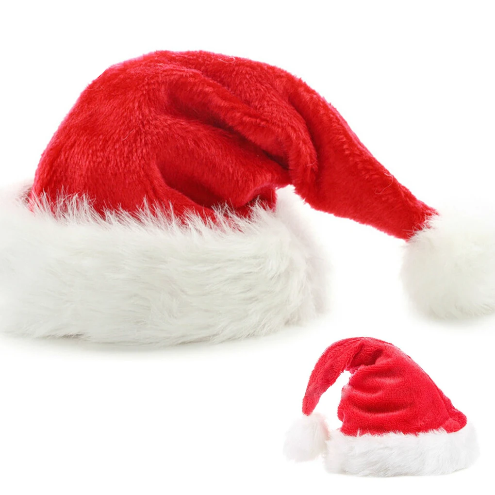 Рождественские украшения, новая плюшевая шапка Санты, шапка Санты, подарки для детей и взрослых, Рождественская вечеринка