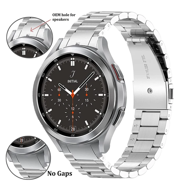 Metal Strap Samsung Galaxy Watch 4  Curved End Steel Watch Bracelet -  Stainless - Aliexpress