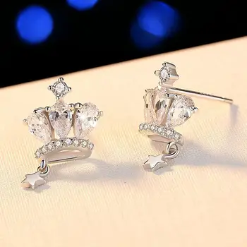 

S925 sterling silver earrings fashion jewelry diamante diamond drop earrings for women 2020 wedding party Christmas gifts