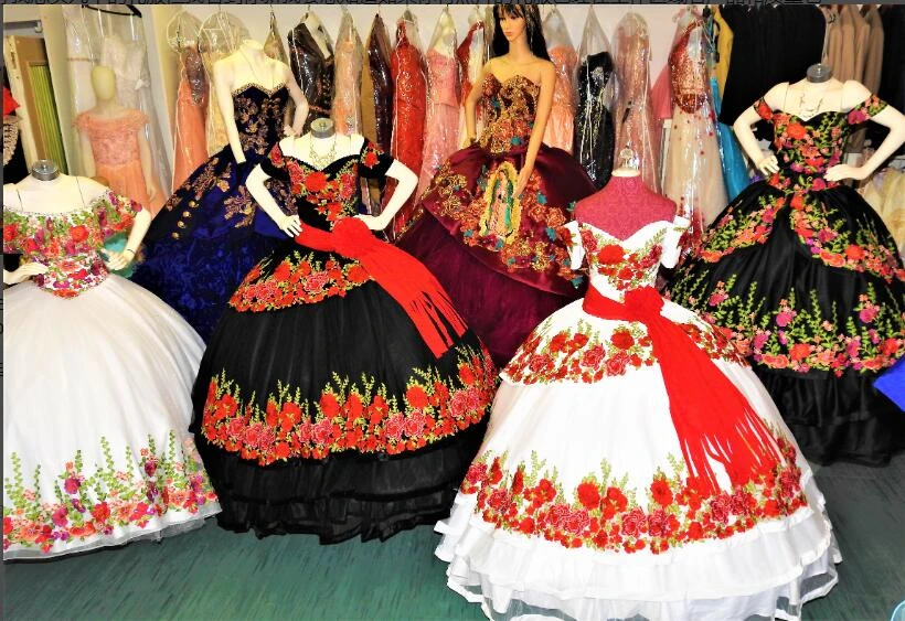 black mexican quince dresses
