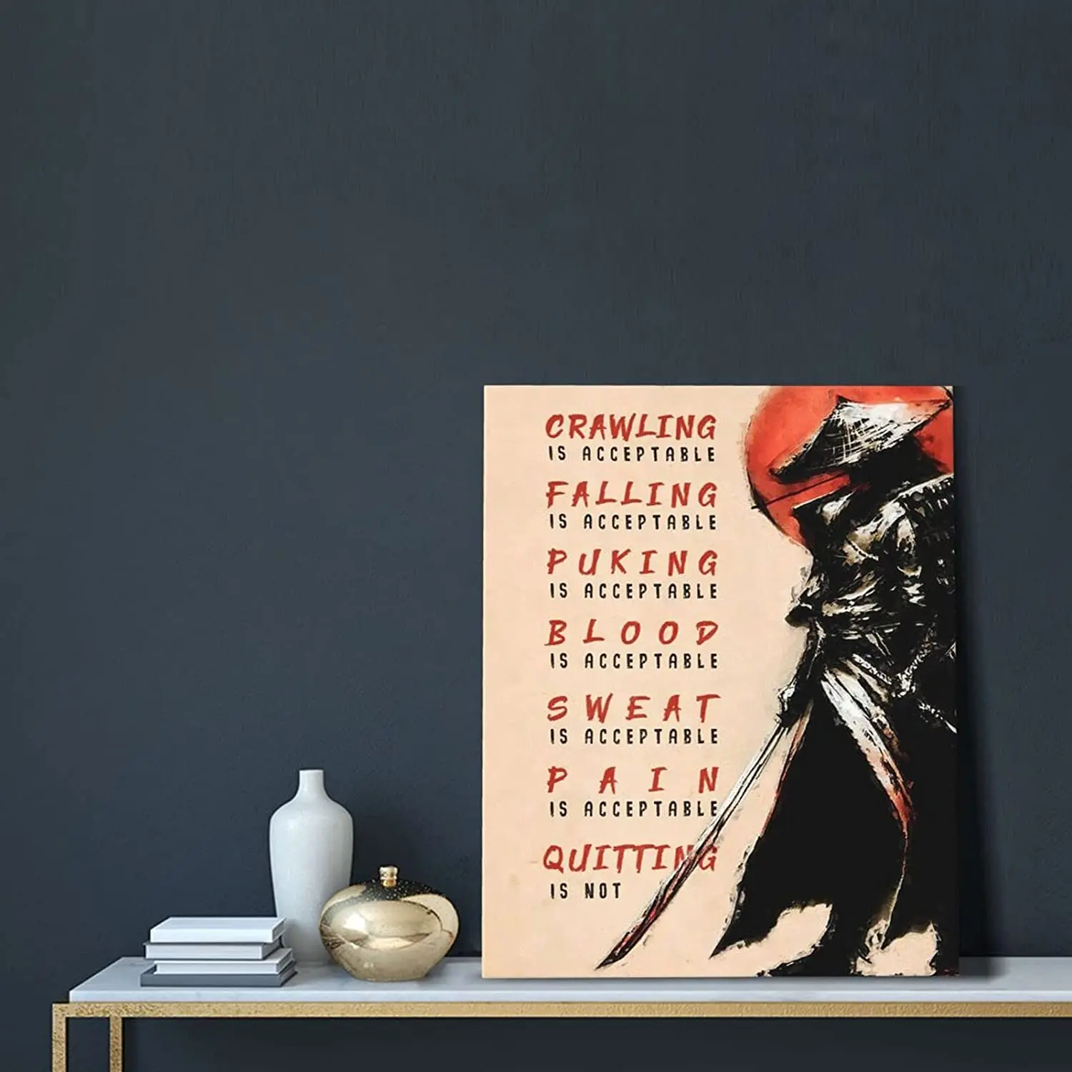 Armored Samurai I Choose to Live by Choice Cuadros HD Decorative Posters Wall Art Pictures Canvas Paintings Bedroom Home Decor