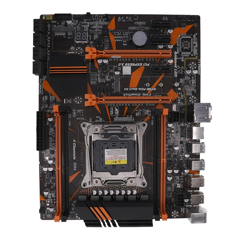 X99 LGA2011-3 Motherboard 4-Channel DDR4 2133/2400/2800 32G RAM NVME SSD M.2 SATA2.0 USB3.0 PCIE16X Slots for In tel I7 E5 CPU | Компьютеры