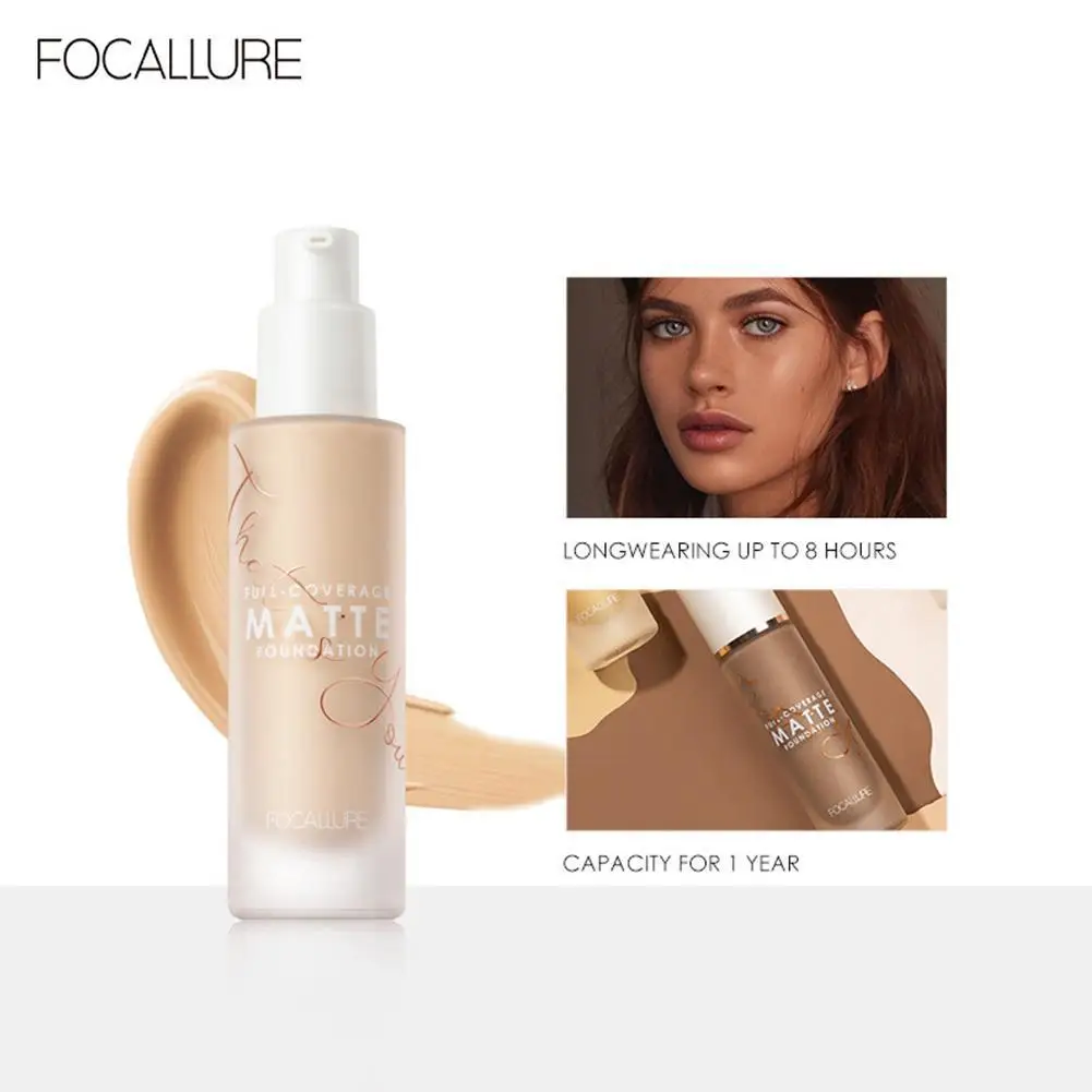 

20-color Concealer Liquid Foundation Waterproof And Matte Foundation Liquid Long-lasting Oil-controlling Natural F7S0