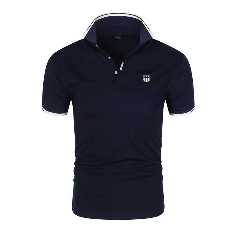 Polo de corta para hombre, ropa interior de marca de moda, informal, ajustada, transpirable, para ropa de de negocios, novedad de verano|Polo| - AliExpress