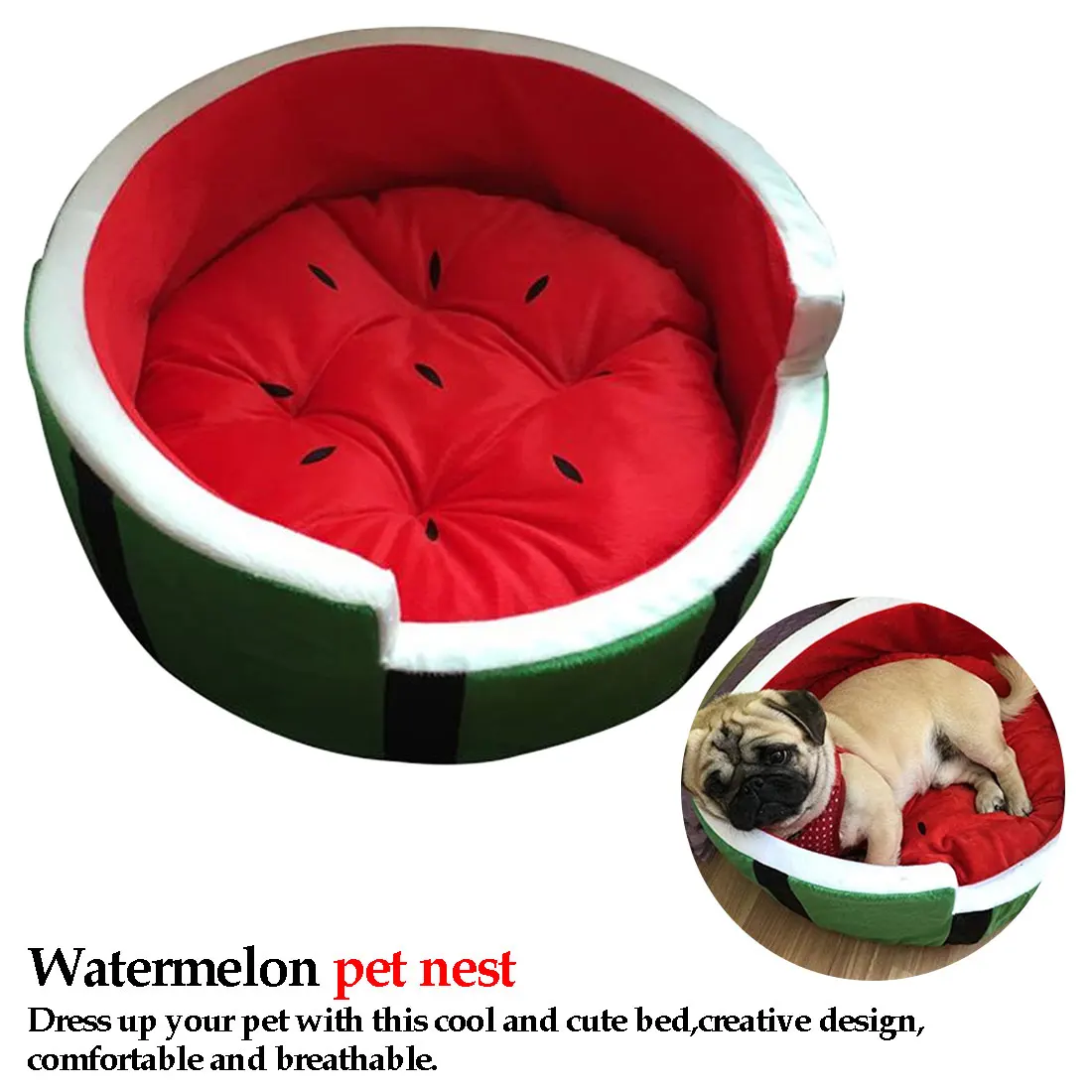 NEW Creative Kennel Cat Nest dog Fruit Banana Strawberry Pineapple watermelon cotton bed warm pet Products Foldable Dog house