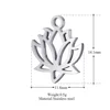 Pendentif fleur de Lotus en acier inoxydable, 10 pièces, breloques, mode, pour bricolage, bijoux, accessoires de fabrication de bracelets ► Photo 3/6