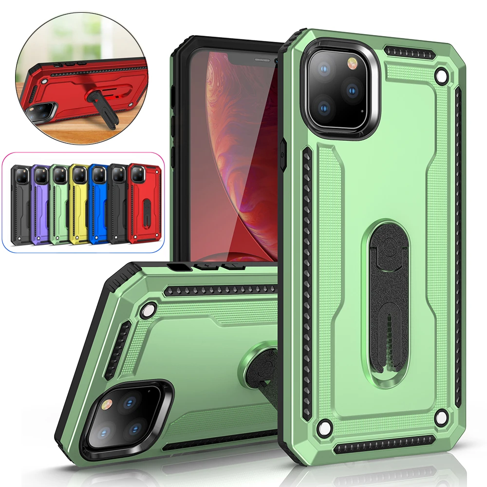 Luxury Shockproof Kickstand Slim Cover For iPhone 11 Pro Max XR XS 8 Plus Hybrid Car Air Vent Case Skin With Stand Holder |