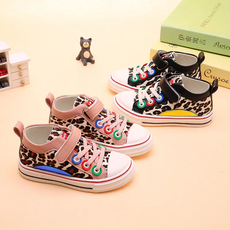 

2020 Spring And Autumn New Style Baby Shoe Children Luminous Shoes Leopord Pattern Biscuit Shoes 1-4-Year-Old Men And Women Chil