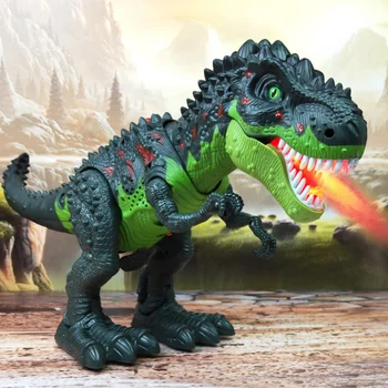 

1pc Electric Dinosaur Model RC Dinosaur Tyrannosaurus Remote Control Sounds Electric Walking Toy Light Spray Toys