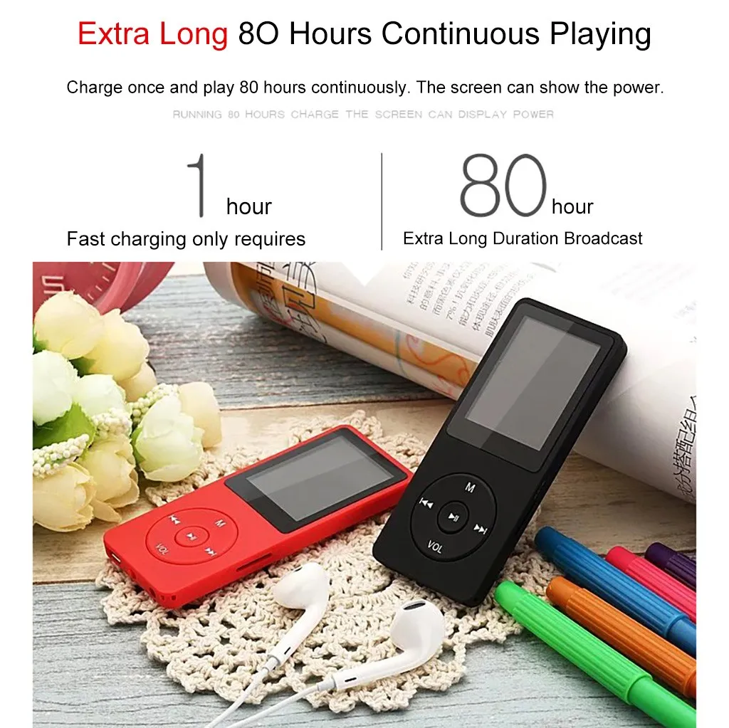 Качественный MP3 MP4 плеер музыкальный без потерь Hi-Fi рекордер TF карта 80 часов мини