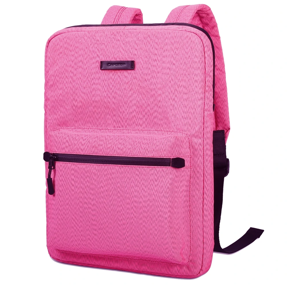 Легкий мужской рюкзак для ноутбука, унисекс, 14,15 дюймов, рюкзак для женщин, повседневные дорожные сумки, школьная сумка для подростков, маленький рюкзак 14,15 - Цвет: Розовый