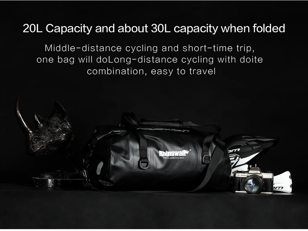 Rhinowalk Bicycle Luggage Bags 20L Full Waterproof for Road Bike Rear Rack Trunk Cycling Saddle Storage Pannier Multi Travel Bag (5)