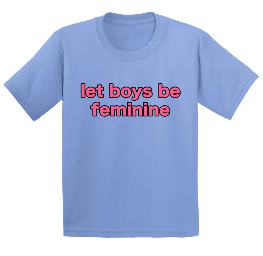 Fashion Let Boys Be Feminine Funny Women Summer Tees Plus Size Ins Tshirt Harajuku Graphic Cotton High Tee shirt Drop Ship | Женская