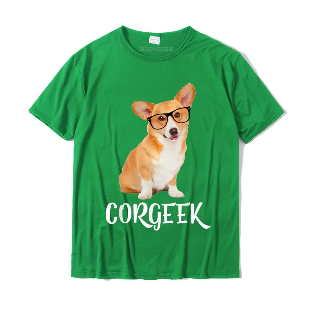 Design Oversized Unique T Shirt Round Collar Fall Cotton Fabric Short Sleeve T-shirts for Boys Casual T Shirt Drop Shipping Corgeek T Shirt Funny Corgi Dog Lover Gifts Geek T-Shirt__MZ16421 green