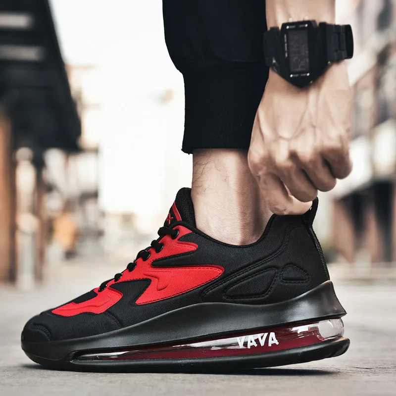 

Men Running Shoes Flying Woven Breathable Men's Fitness Shoes Air Cushion Shoes Outdoor Light Sports Shoes Platform Sneakers