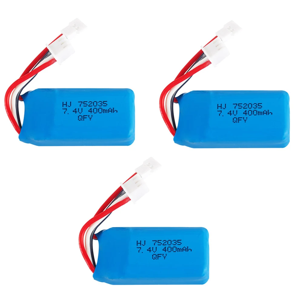 

Lipo Battery For RC DM007 Airplane Quadcopter Drone Helicopter Toy Spare Parts 2s 7.4V 400mah Lithium Battery with XH2.54 Plug