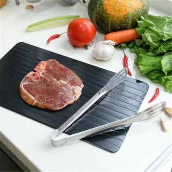 

1pc Aluminium Fast Defrost Tray Fast Thaw Frozen Meat Fish Sea Food Quick Defrosting Plate Board Tray Kitchen Gadget Tool