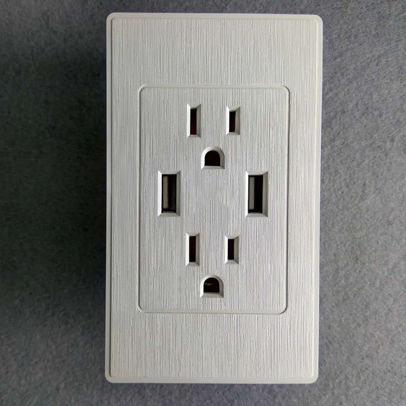 15A Ul Американский двойной Usb настенная розетка американская стандартная розетка США 2.4A Usb розетка панель США вилка