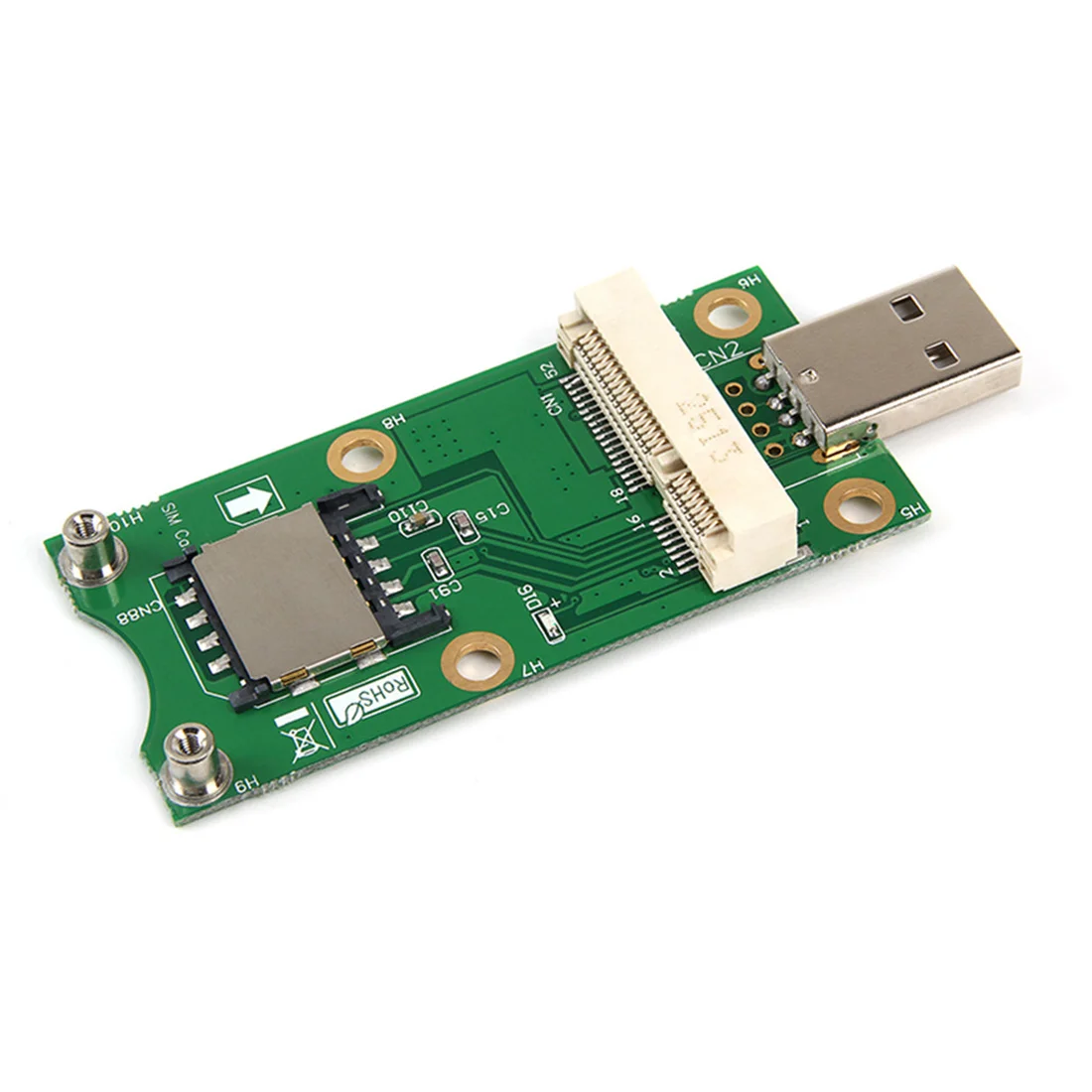 Мини PCI-E беспроводной WWAN к USB 2,0 адаптер карта с sim-картой слот для WWAN/LTE модуль 3g/4G для HUAWEI EM730 для SAMSUNG zte