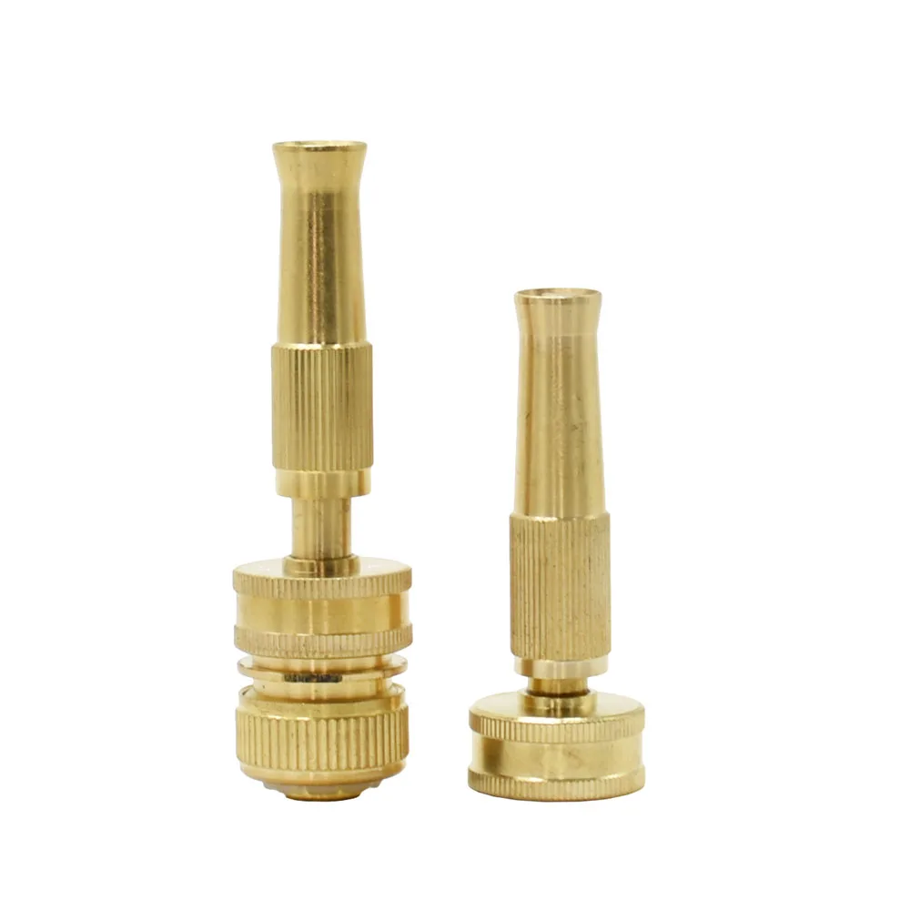 Brass 3/4 inch Female Thread High Pressure Variable Flow Direct Injection Type Water Gun Garden Irrigation Car Washing Nozzle 1p drip irrigation kit