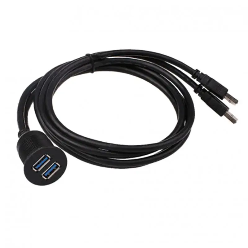 USB 3.0 Male To Female AUX Flush Mount Extension Cable For Car Boat Panel
