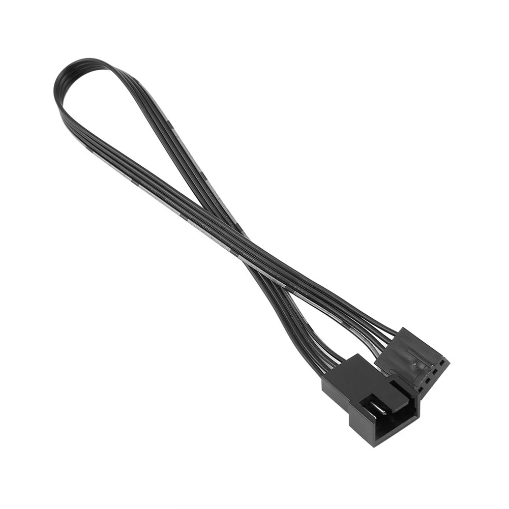 4Pin Fan Cable One Point Two Fan Y Splitter Black Sleeved Extension Cable Power Cord Extension Internal Fan Extension Cable