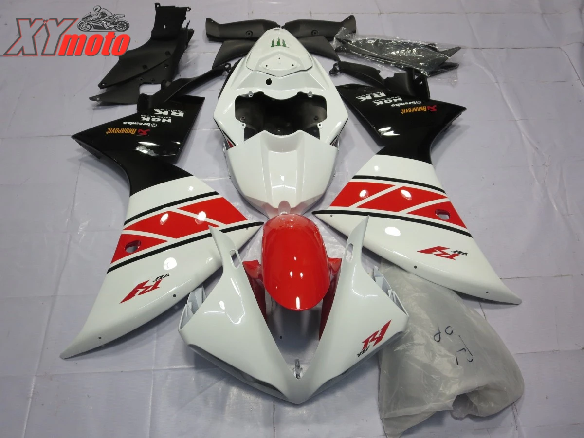 

Motorcycle Fairing Kit For Yamaha YZF1000 R1 13-14 Injection ABS Plastic Fairings R1 2013-2014 Gloss White and Red Bodyworks