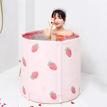 

Portable Bathtub Folding Bath Bucket Foldable Large Adult Tub Baby Swimming Pool Insulation Separate Family Bathroom SPA Tub