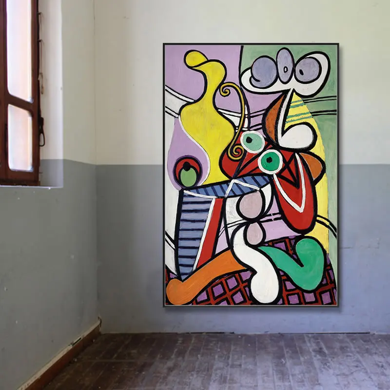 Интересные абстрактные Picasso Стиль украшения Плакаты и художественная печать на