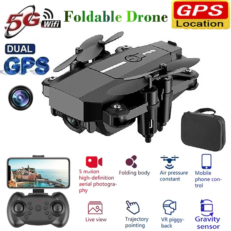 RC Drone Quadrocopter UAV with Camera Remote Control 4K Professional Dron HD WIFI Quadcopter Helicopter One-Key Return Toy