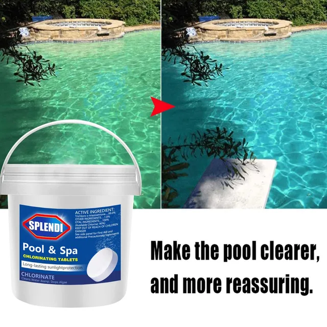 Úszómedence Tisztító Tabletták Fertőtlenítő Klór Azonnali Pezsgő Víz Fertőtlenítés#G3 - Image 3