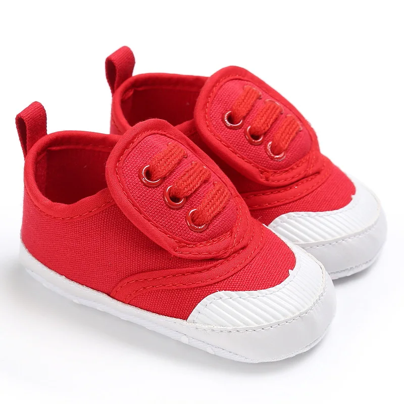 Детская обувь для мамы и ребенка; обувь для малышей; хлопковая спортивная детская обувь для новорожденных мальчиков и девочек; Infantil; мягкая подошва для малышей; тапочки для малышей - Цвет: Red