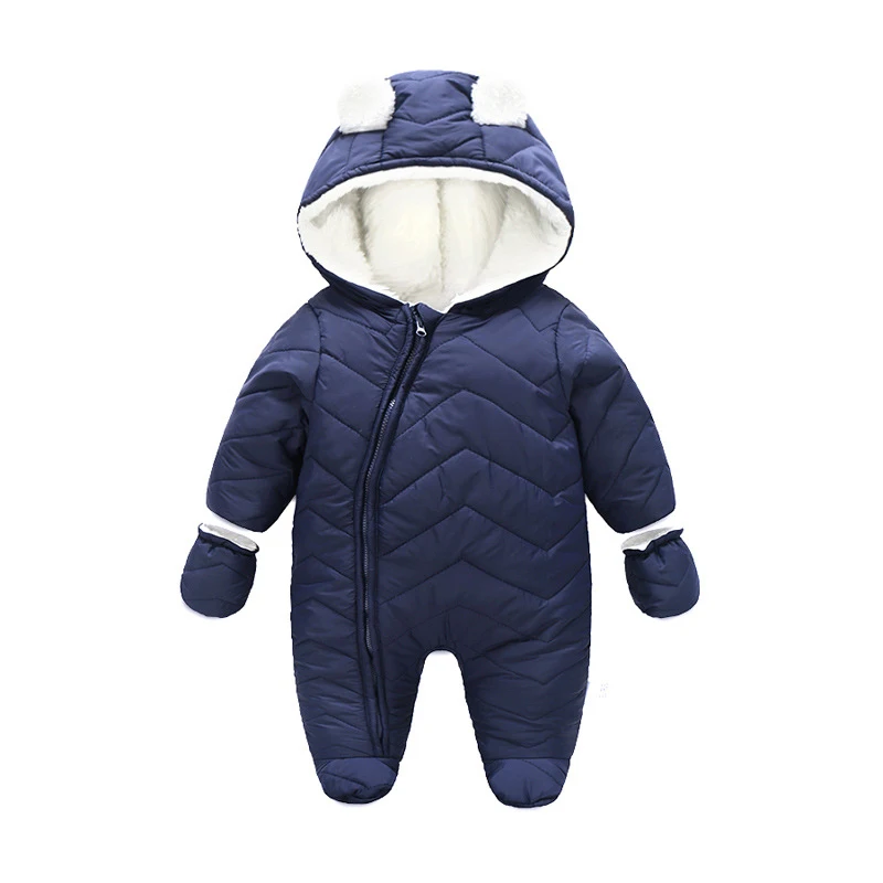 sport navy Зимняя одежда Детский комбинезон Теплый зимний комбинезон для мальчиков Детский комбинезон с капюшоном унисекс Детский комбинезон - Цвет: sport navy