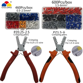 

PZ D2 Crimping Tool Crimping Pliers For Terminals，clamps Pliers Electrical Tubular Terminals Box 0.5-6mm2 Wire Stripper Tool Set