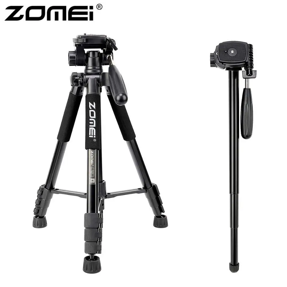 

ZOMEI Q222 Camera Tripod Tripode Stative Flexible Photographic Tripod Monopod Travel Stand for Smartphone Camera DSLR Projector