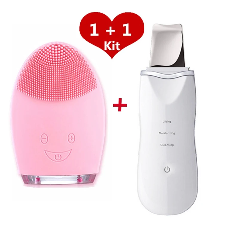 

Ultrasonic Skin Scrubber Facial Cleansing Massager Beauty Machine Mini Electric Facial Cleaning Brush Deep Clean Face Care Tools
