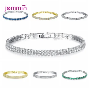 

Popular 925 Solid Silver Bangle Snap Buckle Genuine Micro Paved Zirconia Crystals Bracelet & Bangle For Female Ladies Hand Ring