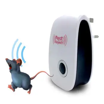

UK Plug Ultrasonic Pest Repeller Mouse Mice Rat Spider Lizards Insect Repeller Pest Rodent Living Room Bedroom Garden Courtyard