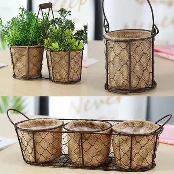 

Newly Vintage Wire Baskets for Storage Removable Fabric Liner Wire Storage Basket with Removable Liner TE889