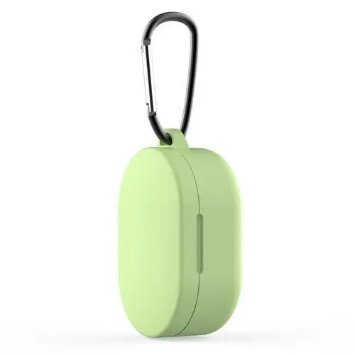 green Для Redmi Airdots TWS наушники силиконовые спортивные bluetooth наушники чехол для Xiaomi водонепроницаемый зарядный ящик для хранения с застежкой на крючок - Цвет: green